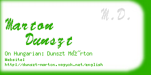 marton dunszt business card